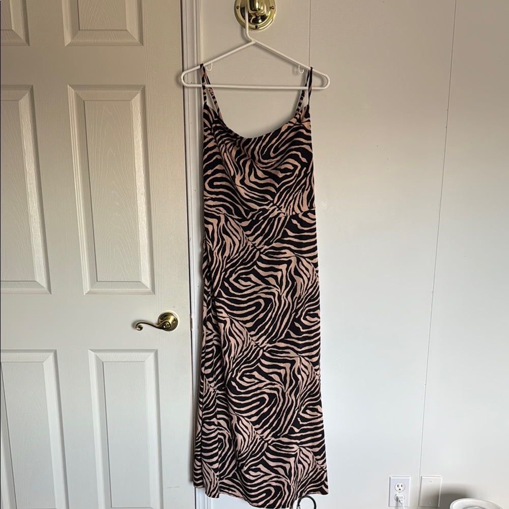 CUPSHE Zebra Print Spaghetti Strap Maxi Dress S (NWT)